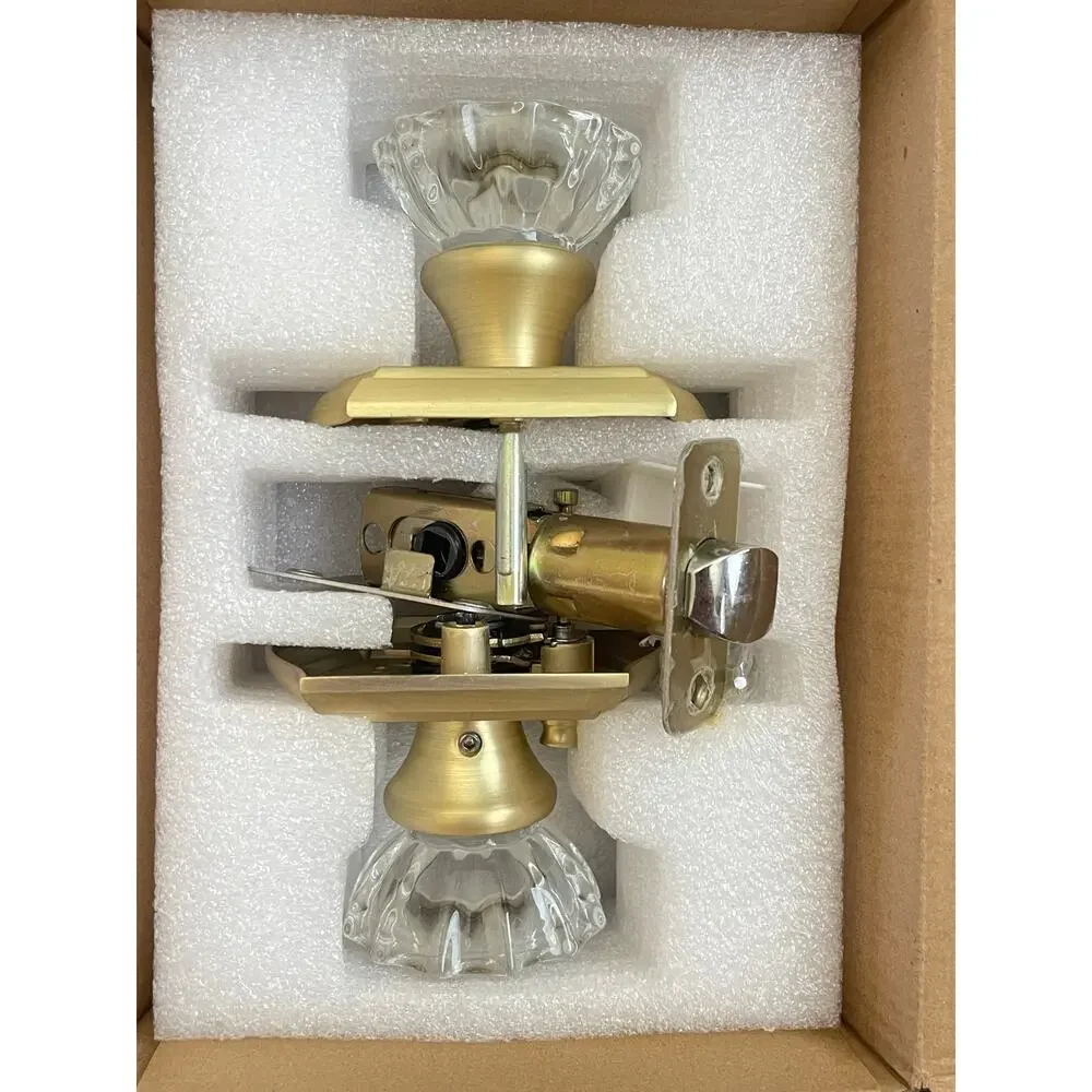 Brass Golden Tone Elegant Bathroom Door Nob New